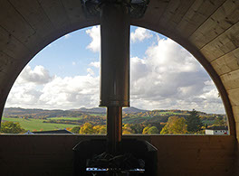 Toller Ausblick aus den Fenstern einer Fassauna